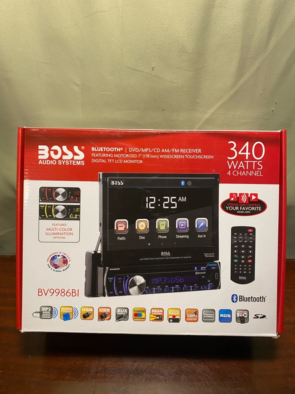 Boss Audio System BV9986BI Car DVD Player Bluetooth 7” Touchscreen DVD USB NIB